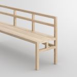 Sitzbank Rückenlehne in Eiche weiß gekalkt SENA von vitamin design