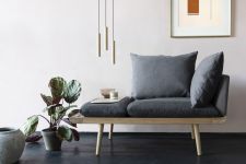 schmale Pendelspot Leuchte aus Holz mit LED - CHIMES LAMP von UMAGE