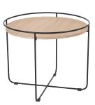 Runder Couchtisch CLOCK aus Metall und Holz in Eiche natur von Jan Kurtz - 50 cm Durchmesser runder Couchtisch aus Metall und Holz in Eiche natur (60 cm) - CLOCK von Jan Kurtz