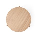 Draufsicht runder Wohnzimmertisch aus Eichenholz - PASSAGE LOUNGE TABLE von Audo Copenhagen