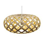 Gelbe Pendellampe KINA aus Bambus Furnier von David Trubridge  Pendellampe aus Bambus Furnier in Gelb - KINA von David Trubridge