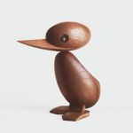 Große Holzente DUCK aus Teak von architectmade (18 cm)  große Holzfigur Ente aus Teak - DUCK von architectmade