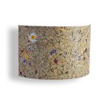 halbrunde Wandleuchte aus Heufurnier Almwiese - CORTEX von LeuchtNatur