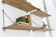 We Do Wood's LOOP SHELF Wandregal aus Bambus von unten  We Do Wood's LOOP SHELF Wandregal aus Bambus von unten