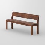 Sitzbank aus Nussbaum mit Lehne - CUBUS RL von vitamin design