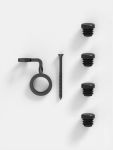 End Caps Set & Cafety Clip schwarz für Regalsystem SHELVING SYSTEM von Moebe  End Caps Set & Cafety Clip schwarz für Regalsystem SHELVING SYSTEM von Moebe