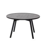 Der große runde Couchtisch C2 COFFEE TABLE in der Version Eiche schwarz lackiert mit einem Durchmesser von 80 cm Couchtisch rund in Eiche schwarz lackiert - 80 cm C2 COFFEE TABLE von Andersen Furniture