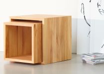 Beistelltisch in Kernbuche - Würfel Primus von Jan Kurtz