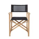 Regiestuhl mit einem Bezug in schwarz aus dem Balkonmöbel Set klappbar CITY & URBAN von Jan Kurtz  Balkonmöbel Set klappbar mit Stuhl in Bezug schwarz CITY URBAN von Jan Kurtz