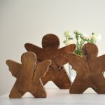 ANGEL von Jan Kurtz - Weihnachtsdeko Engelfiguren aus Holz in Teak