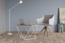 Couchtisch TULIP aus Holz mit filigranem Metallgestell von take me HOME Designer Couchtisch aus Holz filigranes Metallgestell - TULIP von take me HOME