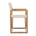 Seitenansicht des Outdoor Regiestuhls SOFIA DIRECTOR CHAIR von Traditional Teak 