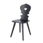 Stuhl Landhaus in Buche schwarz lackiert - VIENNA von Jan Kurtz