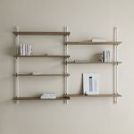 WALL SHELVING von MOEBE - flexibles Wandregalsystem aus Holz und Metall
