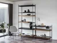 WOUD - TRAY SHELF LOW offenes Regalsystem aus Metall und Holz