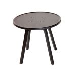 Kleiner, runder Couchtisch C2 COFFEE TABLE von Andersen Furniture in Eiche, schwarz lackiert mit 50 cm Durchmesser runder Couchtisch (50 cm) in Eiche schwarz lackiert - C2 COFFEE TABLE von Andersen Furniture
