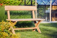 Rustikale Gartenbank aus Teak - 2-Sitzer MERAN von Jan Kurtz