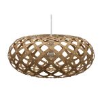 Ovale Pendelleuchte KINA aus Holz Furnier von David Trubridge in Caramel KINA von David Trubridge - Pendelleuchte oval aus Holz Furnier in Caramel