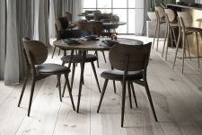 Moderner runder Esszimmertisch ACCENT DINING in dunkler Eiche von Mater Moderner Esszimmertisch rund in dunkler Eiche ACCENT DINING von Mater