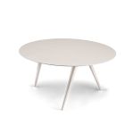 Holz Couchtisch niedrig in weiß - TURN LOW von maigrau