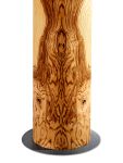 Designer Stehlampe aus Holzfurnier in Olivesche Maser LUCERNA von LeuchtNatur