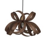SKIPPER PENDANT SMALL - Wohnzimmer Pendelleuchte aus Holzfunier in Walnuss von Tom Raffield