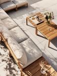 Detailansicht Outdoor Loungetisch aus Holz Tradition Lounge Table High 40 von Skagerak by Fritz Hansen