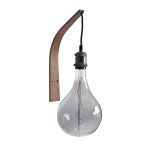 Wandlampe aus Holz in Nussbaum mit Glühbirne - ARCUS von LeuchtNatur