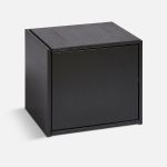 Holzregal Würfel in Eiche furniert schwarz - Das Bricks Cube von Woud