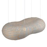 Große Design Hängeleuchte CLOUD aus Bambus von David Trubridge in der Farbe Blau große Design Hängeleuchte aus Bambus blau - CLOUD von David Trubridge