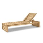 Sonnenliege aus FSC-zertifziertem Teakholz BK14 Sunbed von Carl Hansen and Son