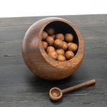 kleine Gewürzschale als Zuckerschale mit Löffel aus Holz LOLEC von uccellino