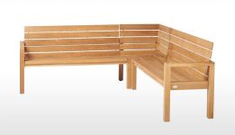 MAXIMA Gartenbank aus massiven Teakholz mit Eckelement  MAXIMA Gartenbank mit Eckelement aus Teak