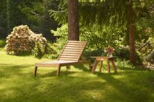 Gartenliege aus Teak mit Rollen - LUNA LOUNGER von Traditional Teak