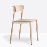 Stapelbarer Esstischstuhl NEMEA 2820 aus Holz in Esche gebleicht von Pedrali NEMEA 2820 von Pedrali - Esstischstuhl aus Holz in Esche