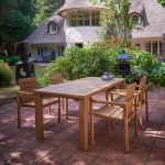 Modernes Gartenmöbel-Set MAXIMA aus witterungsbeständigem Teakholz von Traditional Teak mit Esstisch MAXIMA und den gleichnamigen Gartenstühlen  MAXIMA von Traditional Teak - Gartenmöbel Set aus Holz im modernen Design