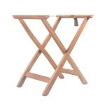 Bei Nichtgebraucht lässt sich das Gestell mit wenigen Handgriffen zusammenklappen und platzsparend verstauen Tabletttisch klappbar aus Teak - SERVING TRAY WITH TRAY STAND von Traditional Teak