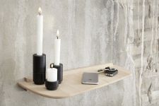 Moderner Teelichthalter aus Holz und in schwarz - CREATE ME von Andersen Furniture