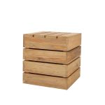 Outdoor Beistelltisch mit Rollen aus Teakholz - MOVE von Jan Kurtz