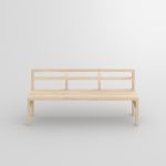 SENA von vitamin design Holzbank mit Lehne in Eiche gekalkt