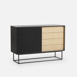 dänisches Designer Sideboard mit Schiebetür aus Holz in Eiche - VIRKA HIGH von WOUD