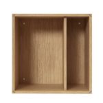 Holz Wandregal S10 SIGNATURE von Andersen Furniture ohne Tür und vertikal eingesetzter Zwischenwand Andersen Furniture - S10 SIGNATURE Würfel Wandregal aus Holz ohne Tür mit Zwischenwand vertikal rechts