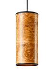 Moderne Pendelleuchte NUX von LeuchtNatur aus Holzfurnier in Olivesche Maser Esstisch Pendelleuchte in Olivesche Maser NUX von LeuchtNatur