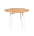 Holztisch für den Garten weiße Tischbeine von Traditional Teak - DIANA
