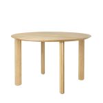 Runder Esstisch aus Eichenholz, geölt mit Tischbeine in Rippled - Der Comfort Circle Dining Table von Umage
