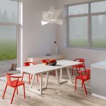 vitamin design MARGO - Esstisch in Esche, weiss geölt