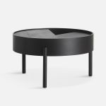 Couchtisch mit Stauraum aus Holz in Esche schwarz - ARC COFFEE TABLE von WOUD