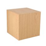 Design Beistelltisch ROLL IT von Jan Kurtz in Würfelform - Seitenansicht Beistelltisch Holz ROLL IT von Jan Kurtz