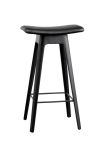 Moderner Barhocker HC1 aus schwarz lackiertem Eichenholz mit schwarzem Ledersitz von Andersen Furniture Barhocker aus Eiche schwarz mit Ledersitz - HC1 von Andersen Furniture