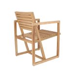 Gartenstuhl mit Armlehnen aus Teakholz - TIMBER von Jan Kurtz